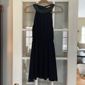 Alice + Olivia Black Sleeveless Halter Mini Dress
